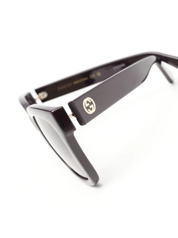 Gucci Eyewear スクエアフレーム サングラス | ブラウン | FARFETCH JP