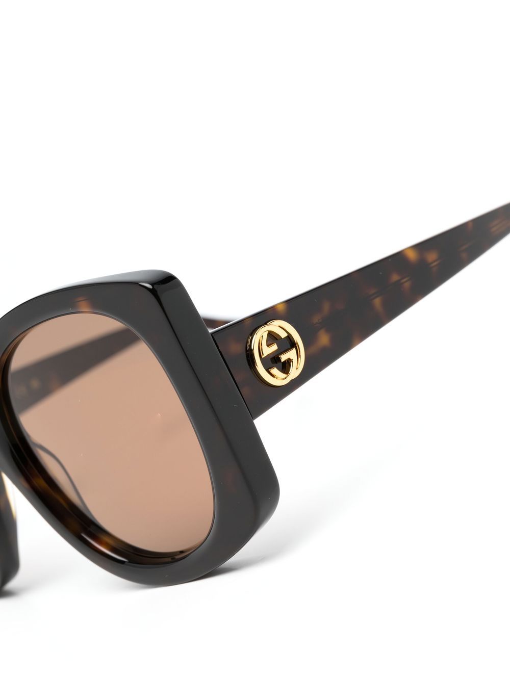 Shop Gucci Oversized-square-frame Sunglasses In Brown