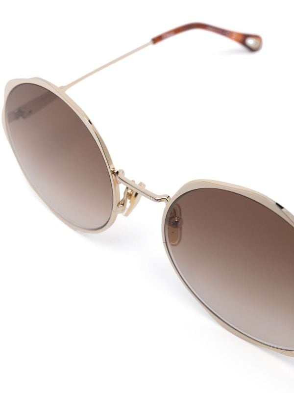 CHLOÉ EYEWEAR ラウンドフレーム サングラス-