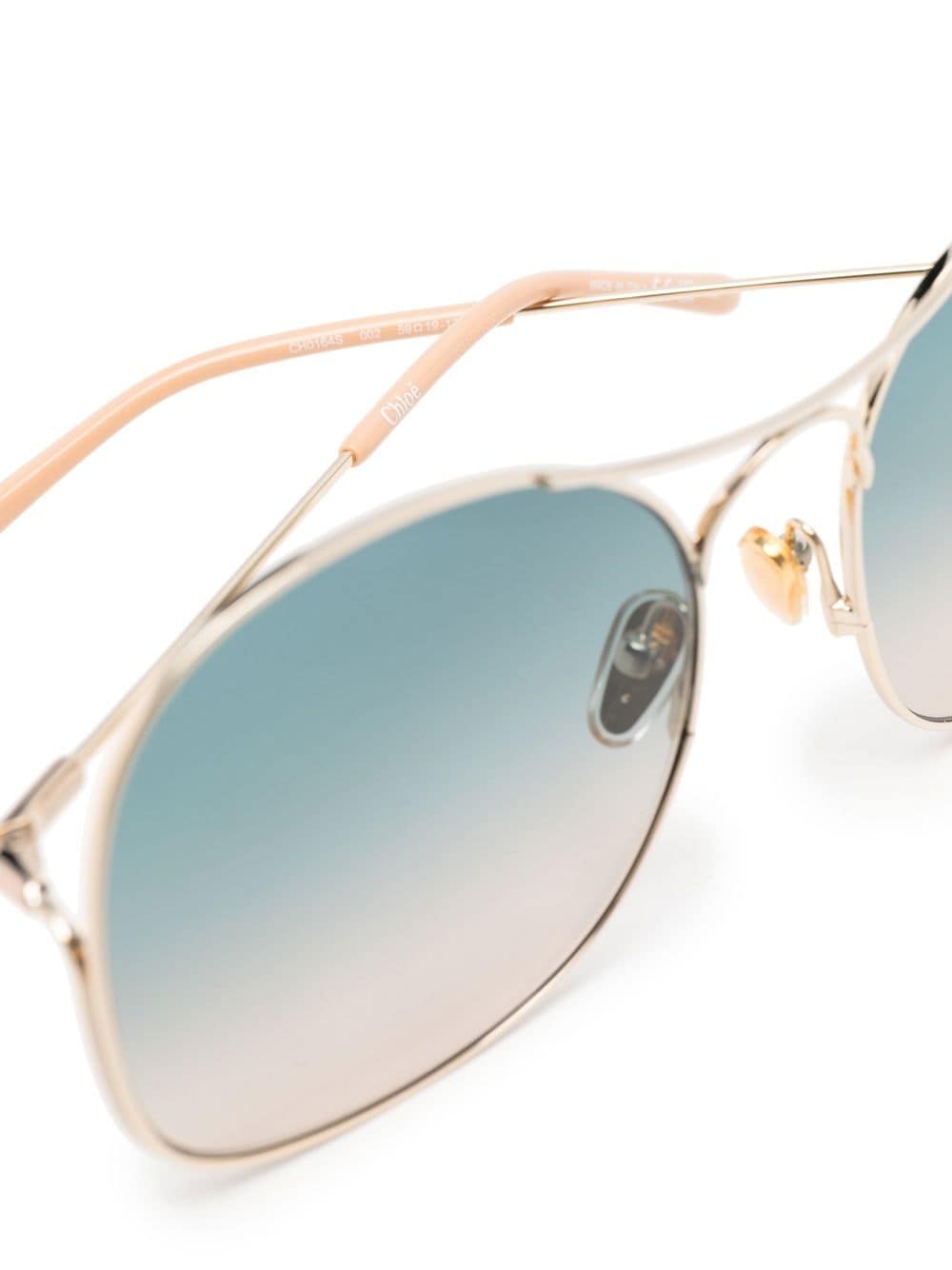 Shop Chloé Oversized-frame Sunglasses In Gold