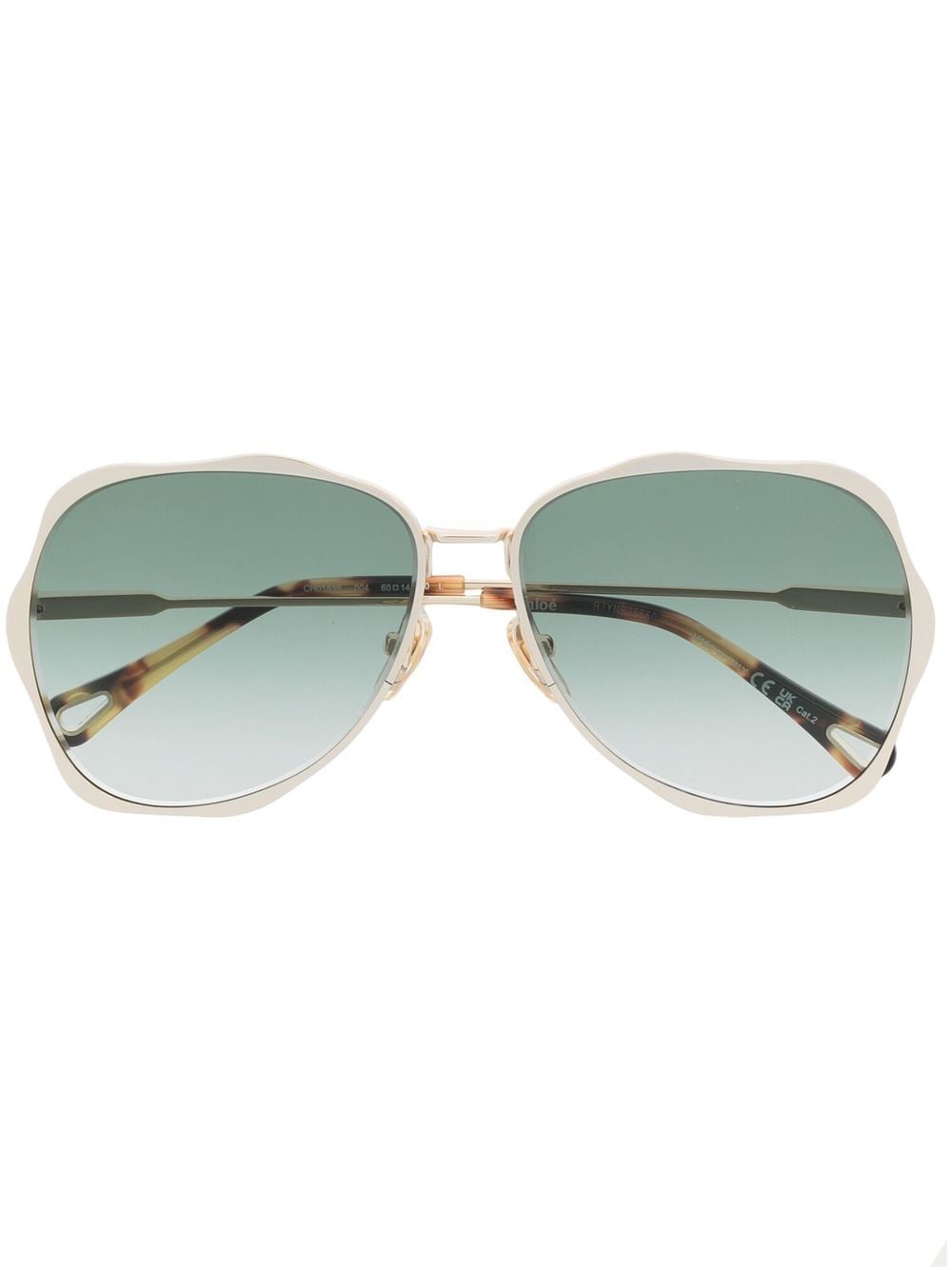 Chloé Pilot-frame Sunglasses In Gold