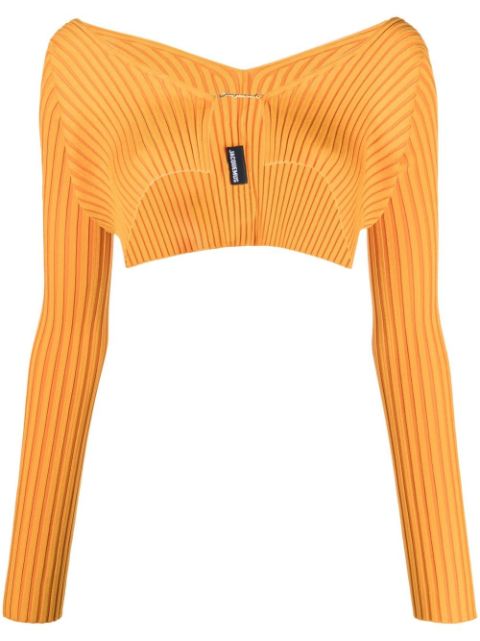 Jacquemus logo-embellished cropped cardigan Women