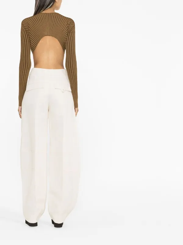 Jacquemus リブニット クロップドカーディガン Jacquemus リブニット クロップドカーディガン