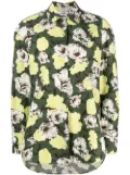 MSGM floral-print long-sleeve shirt - Green