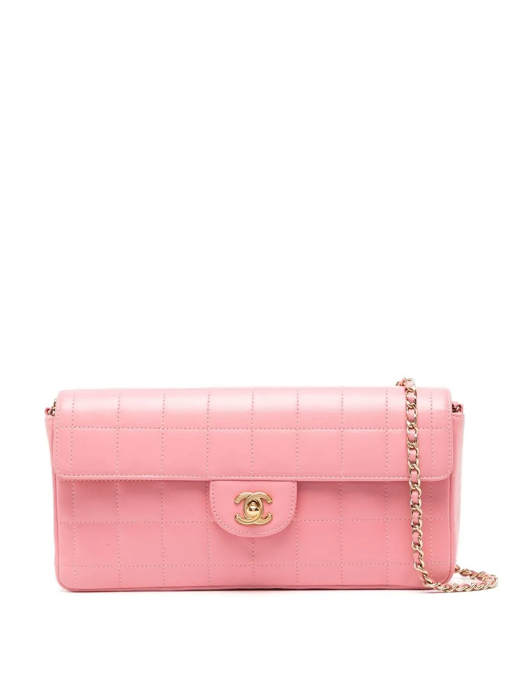 

CHANEL Pre-Owned 2001-2002 Choco Bar CC shoulder bag - Pink