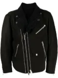 LES HOMMES suede biker jacket - Black