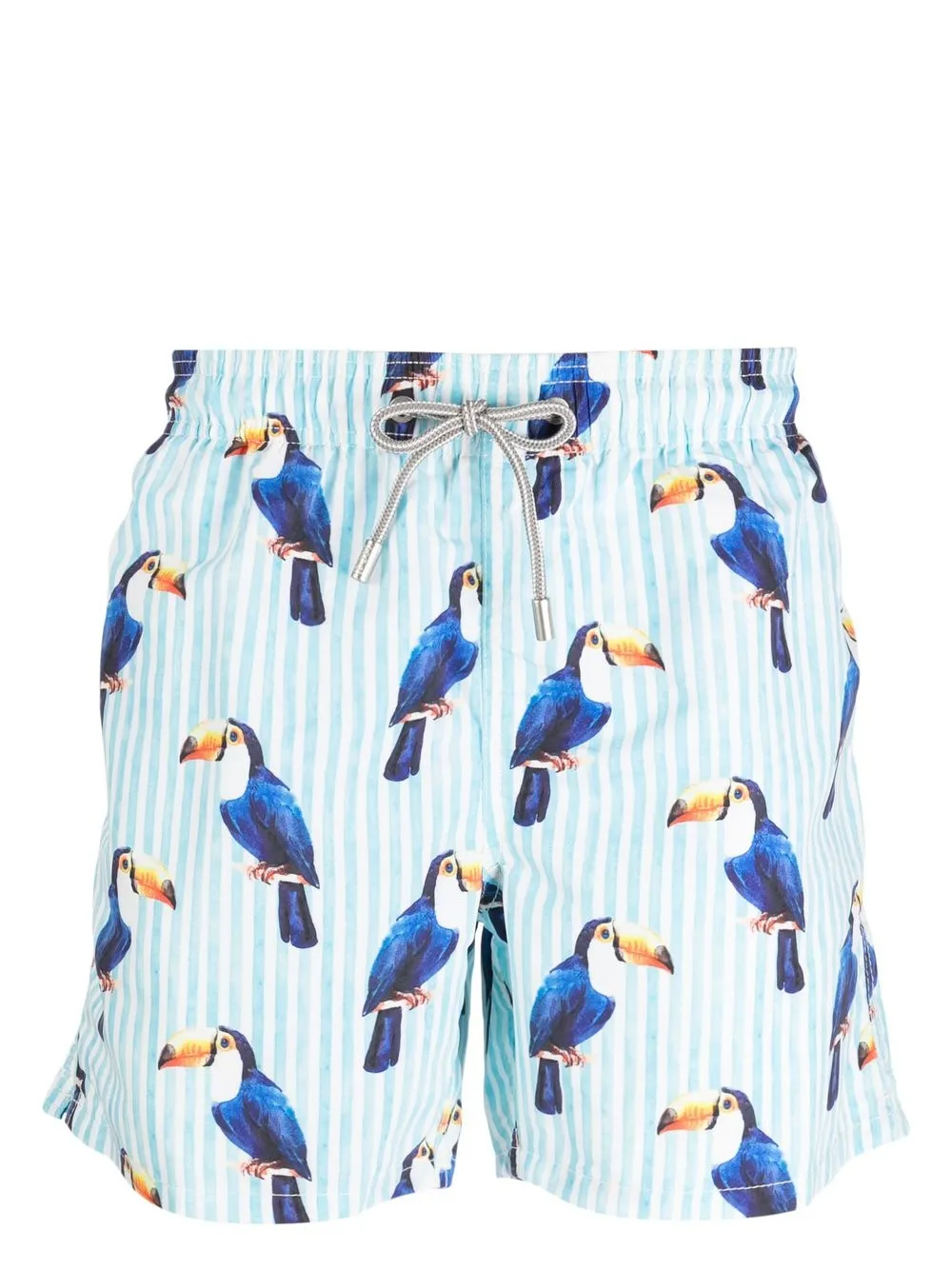 

MC2 Saint Barth graphic-print striped swim shorts - Blue