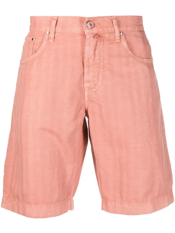 Mens pink hotsell denim shorts