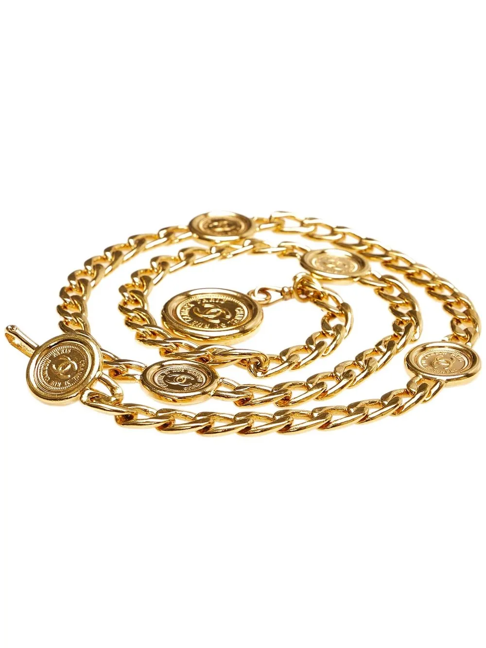 

CHANEL Pre-Owned CC medallion chain belt - Gold