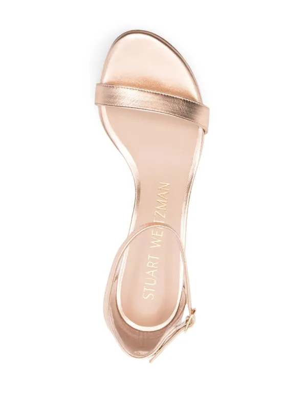 Stuart weitzman top metallic sandals