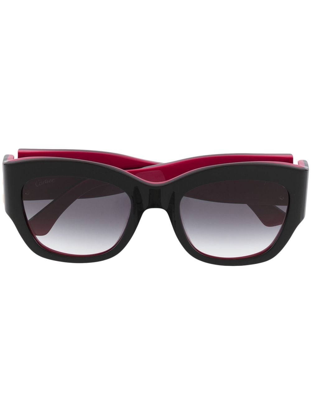 Cartier Squared-frame Sunglasses In Schwarz
