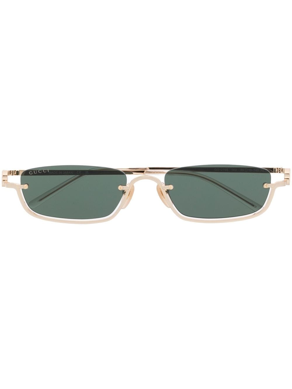 

Gucci Eyewear rectangular-frame tinted sunglasses - Gold
