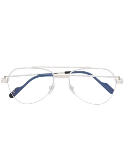 Cartier Eyewear - C de Cartier pilot-frame glasses