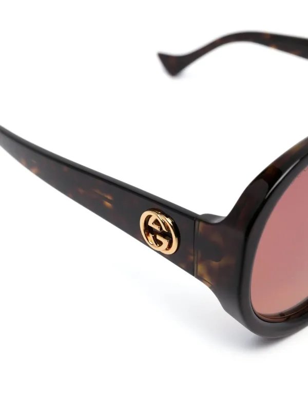 『美品』GUCCI ラウンド型サングラス ブラウン GUCCI ブラウン ラウンド型サングラス