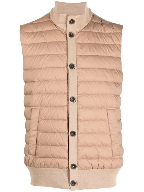 Gilet matelassé en maille nervurée - Herno - Modalova