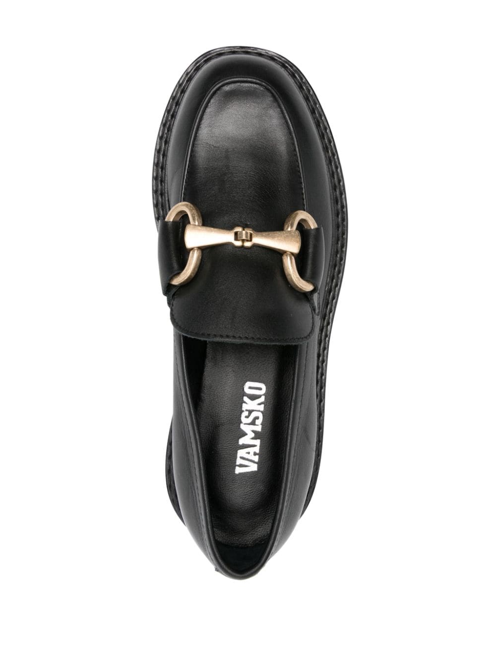 Shop Vamsko Horsebit-detail Leather Loafers In Black