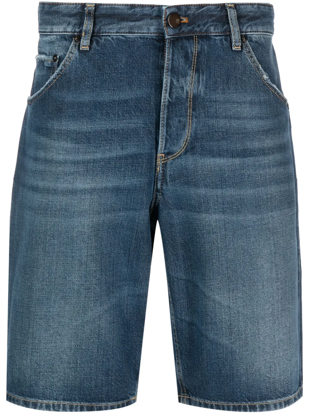 Pt Torino Straight-leg Denim Shorts In Blau