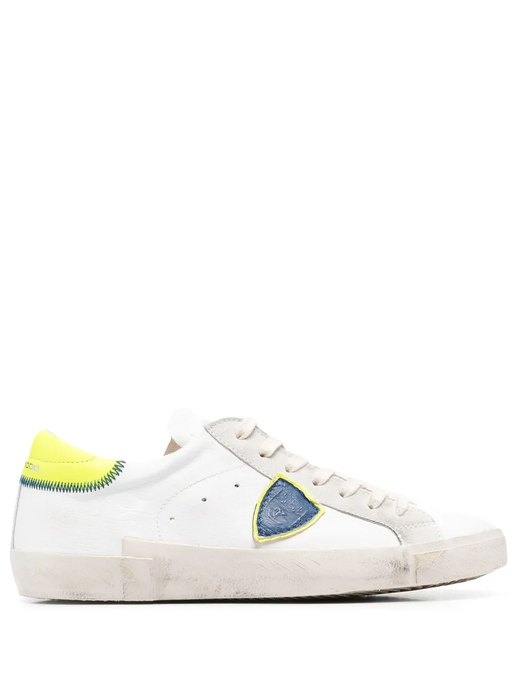 

Philippe Model Paris tenis bajos con efecto desgastado - Blanco