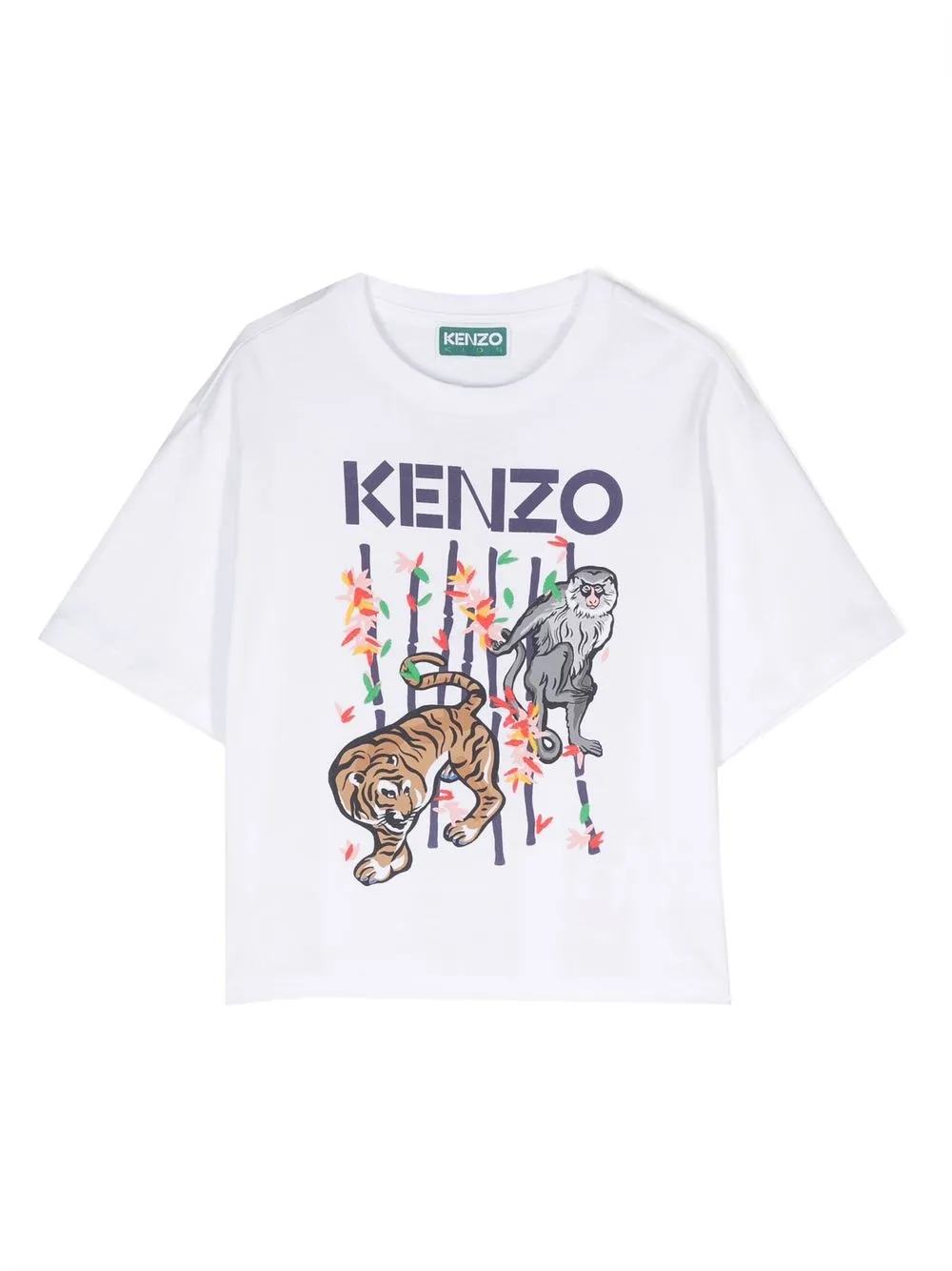 

Kenzo Kids logo-print detail T-shirt - White