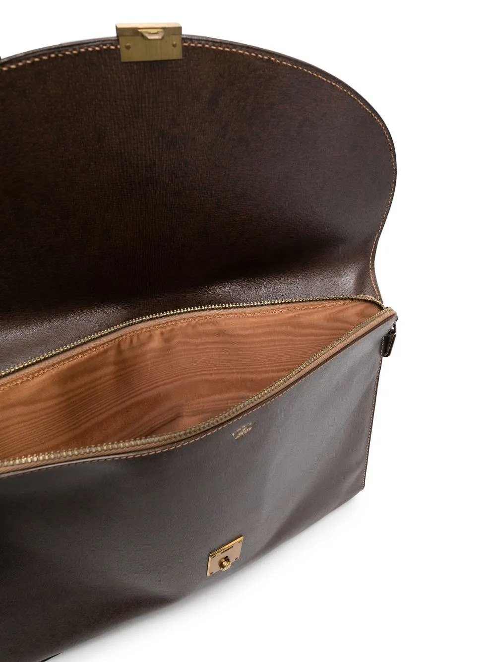 Preowned Gucci 1970s Rounded Flap Clutch In Brown ModeSens