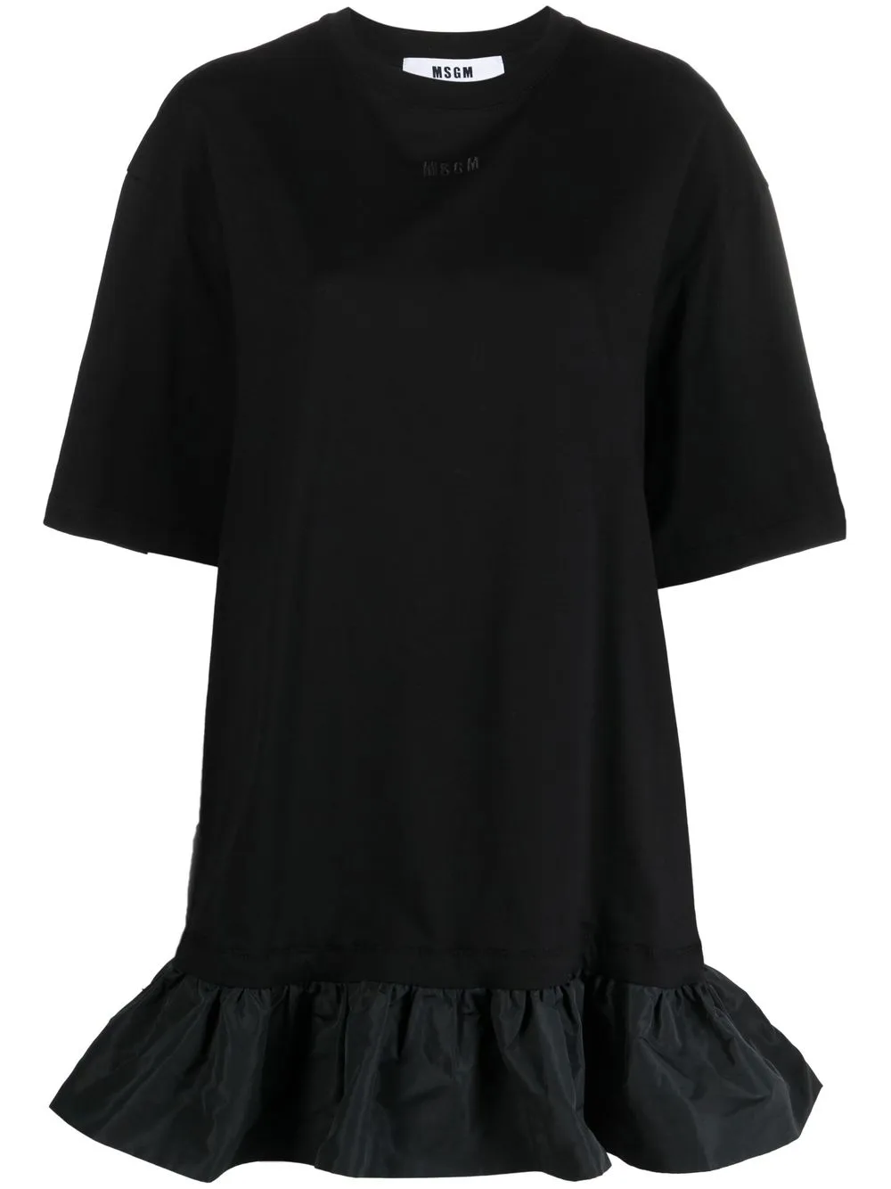 

MSGM embroidered-logo mini dress - Black