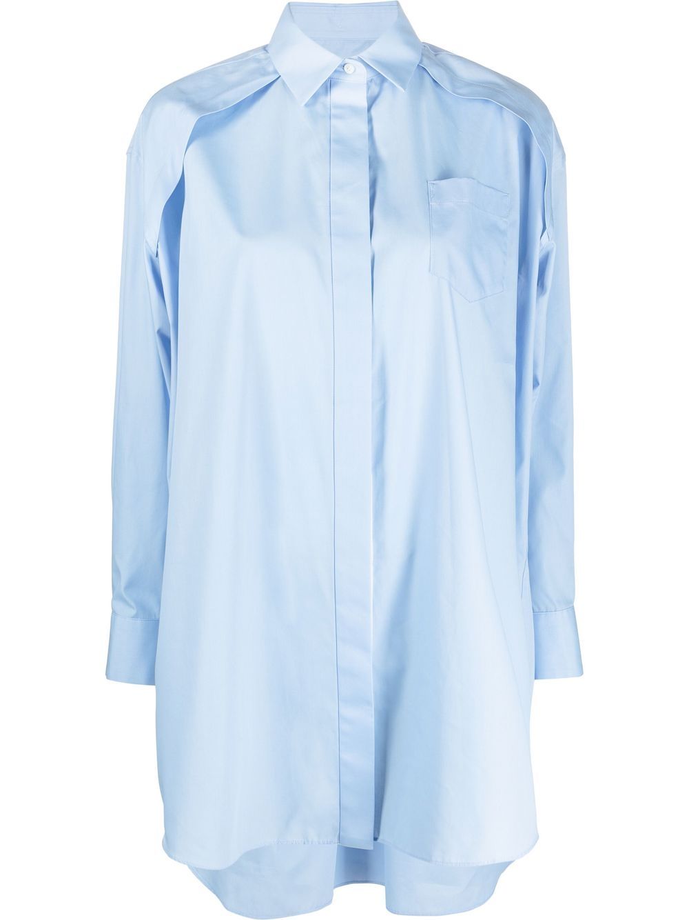 

sacai long-sleeve shirt-dress - Blue