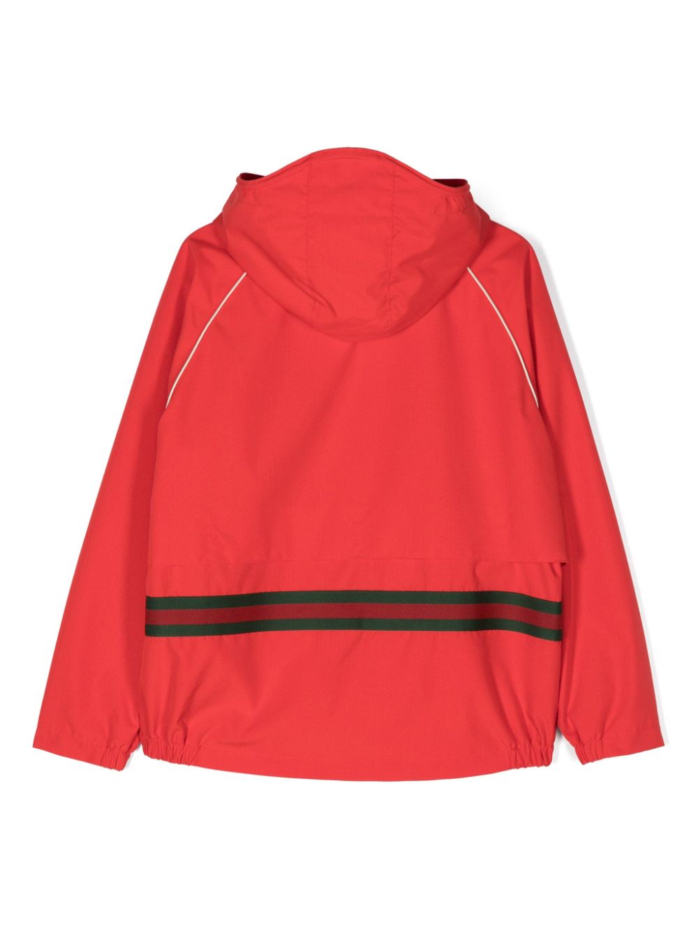 Gucci Kids Web Stripe logo-patch jacket - Red