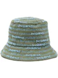 Jacquemus embroidered-logo bucket hat - Green