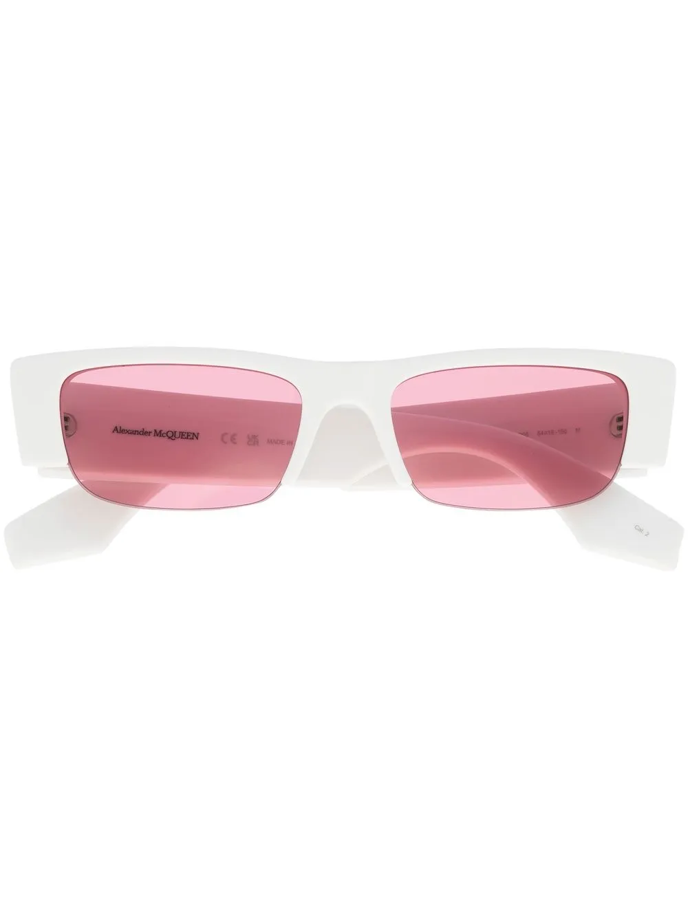 

Alexander McQueen Eyewear logo-print detail sunglasses - White