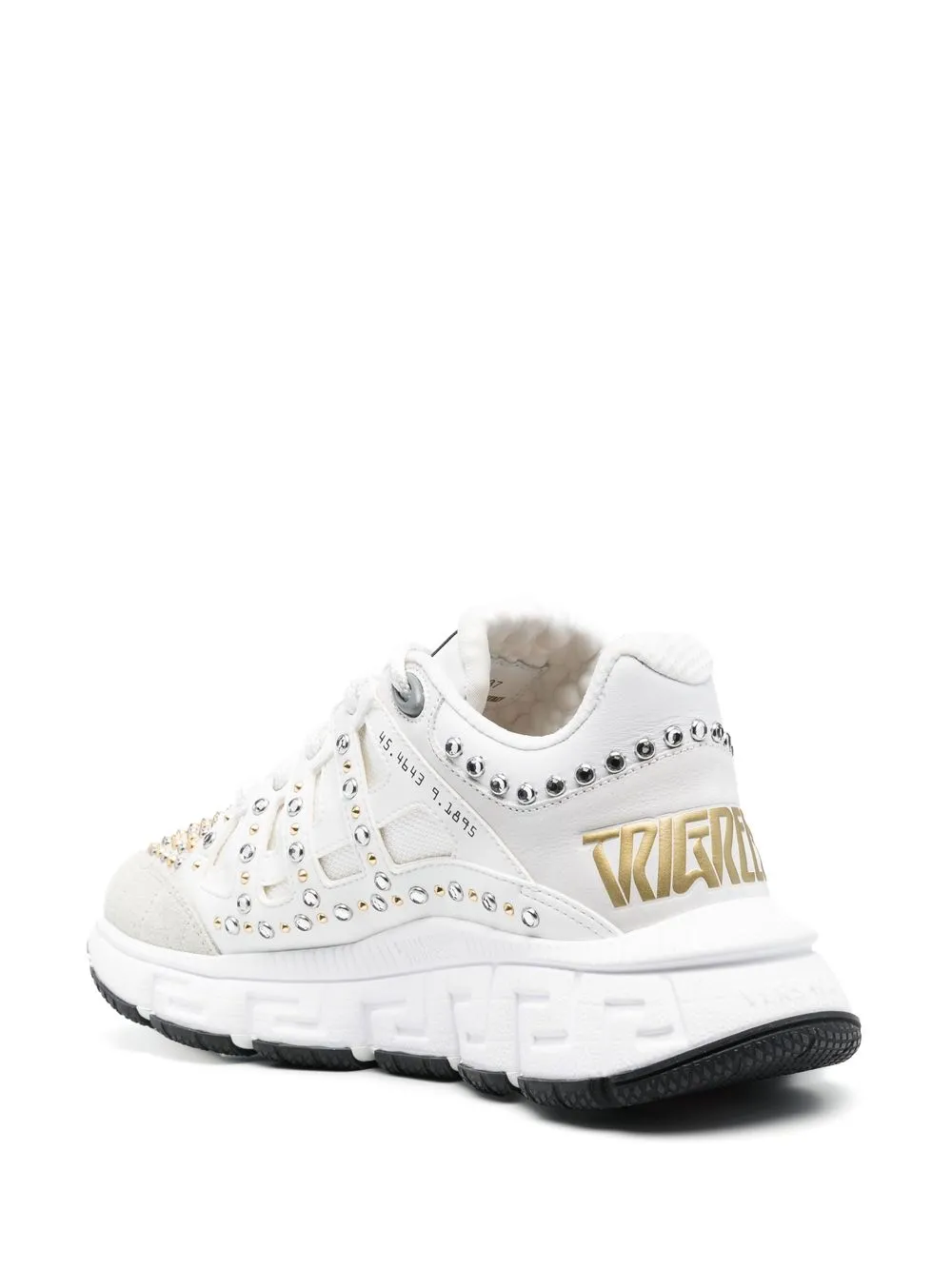 Versace Trigreca Chunky Sneakers In Weiss