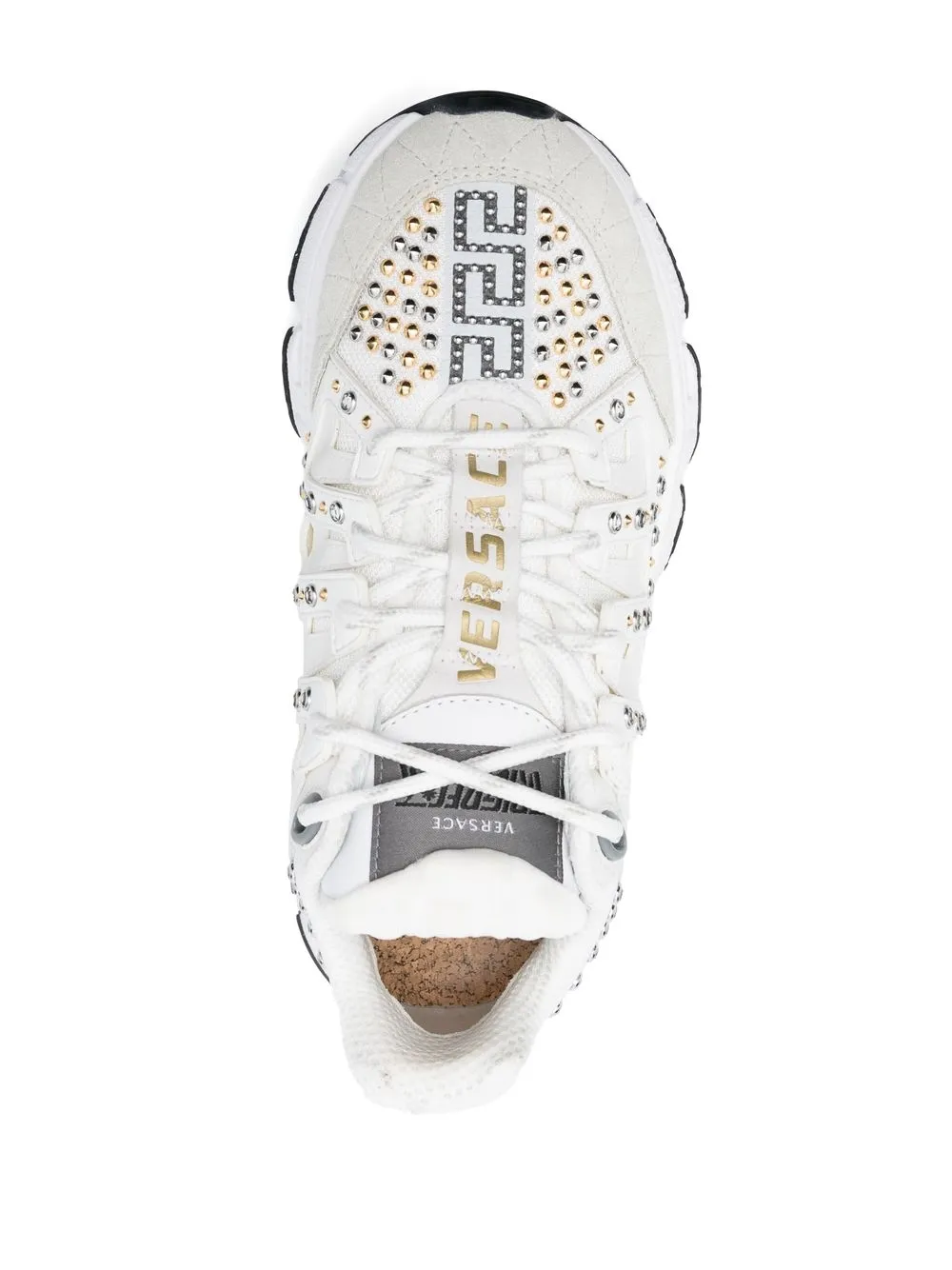 Versace Trigreca Chunky Sneakers In Weiss
