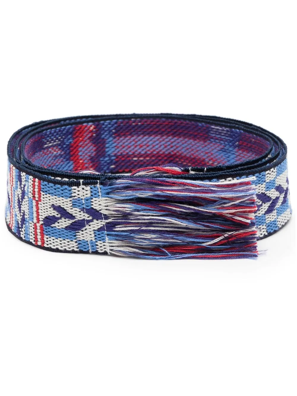 

Isabel Marant Étoile Etka embroidered fringed belt - Blue