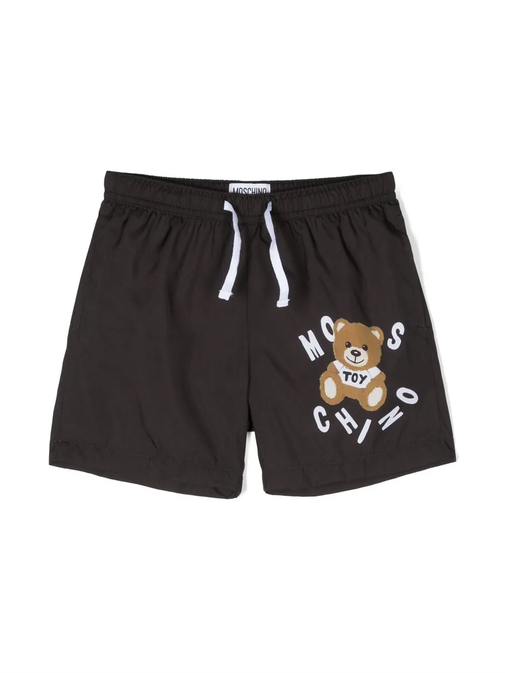 

Moschino Kids logo-print swim shorts - Black