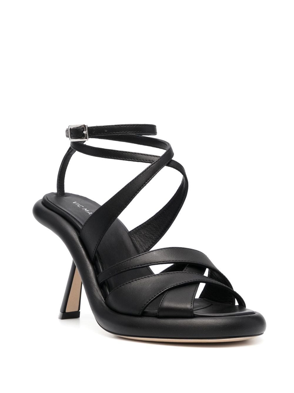 Vic Matie Leren sandalen - Zwart