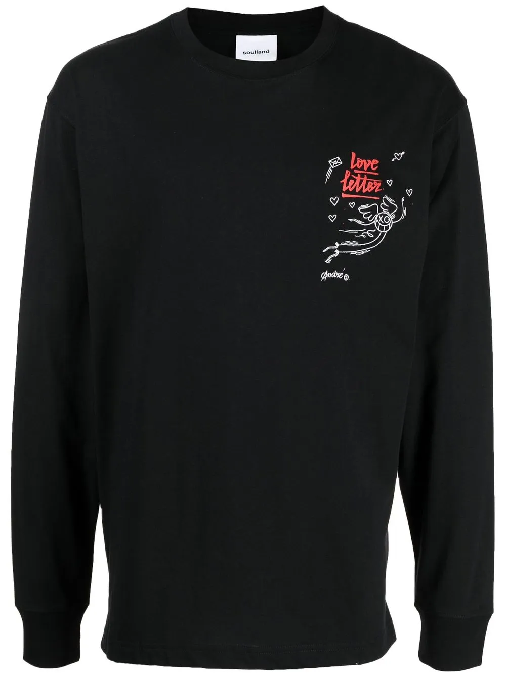 

Soulland graphic-print long-sleeve sweatshirt - Black