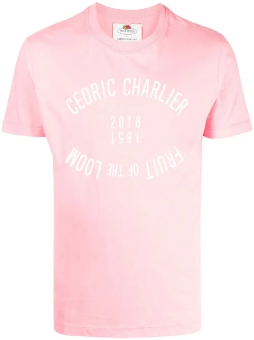 T-shirt en coton à logo imprimé - Cédric Charlier - Modalova
