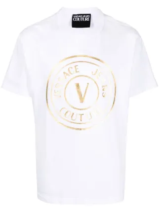 【美品】VERSACE JEANS COUTURE Tシャツ ホワイト S Versace Jeans Couture ロゴ Tシャツ | ホワイト | FARFETCH JP