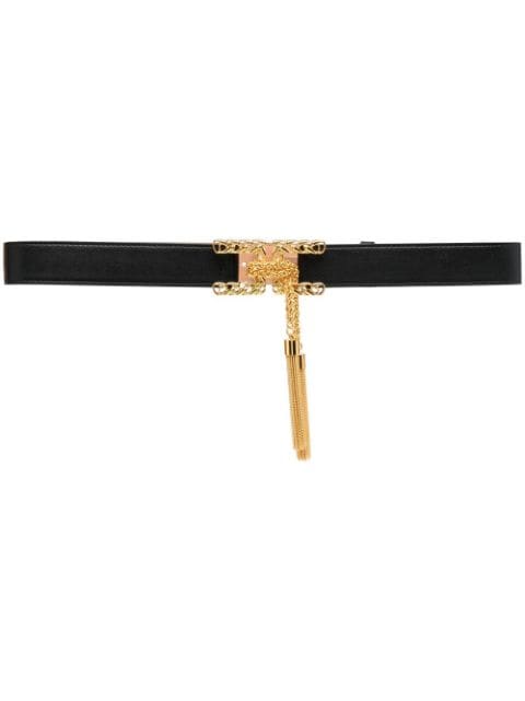 Elisabetta Franchi logo-plaque adjustable belt 