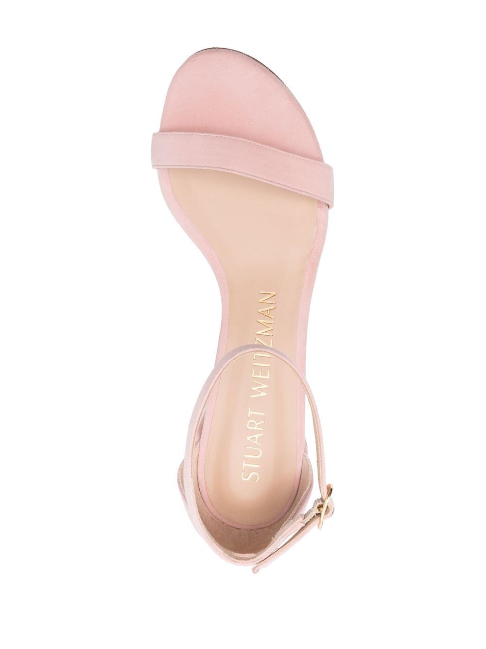 Shop Stuart Weitzman Open-toe 63mm Suede Sandals In Pink