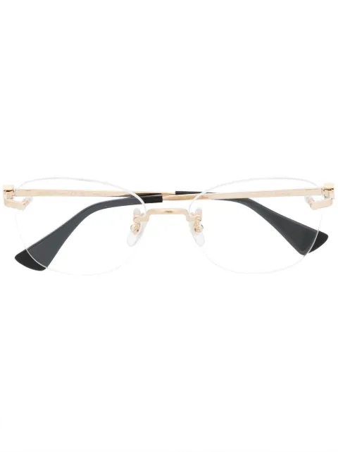 Cartier Eyewear frameless contrast-tips glasses