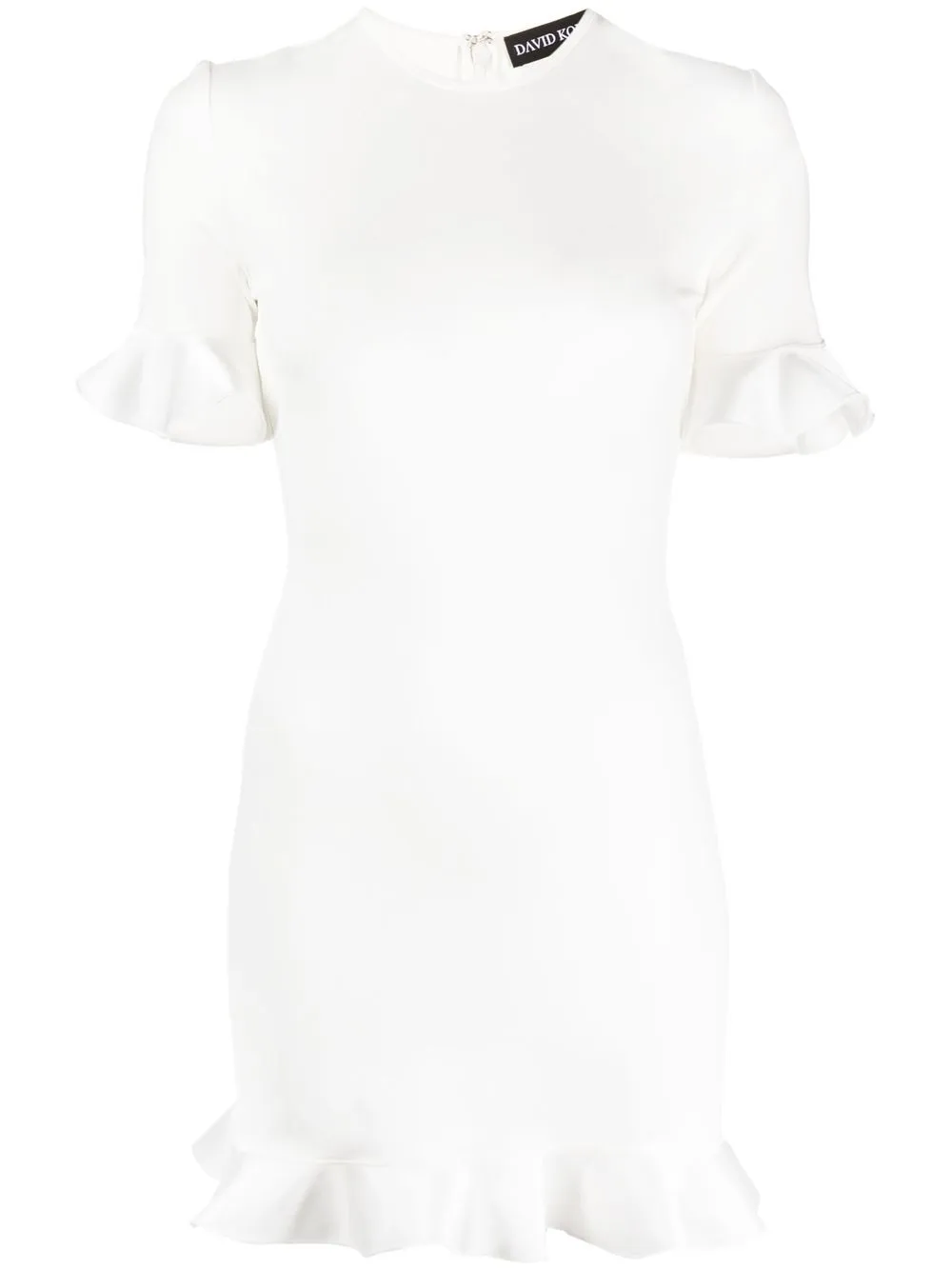 

David Koma open-back ruffled minidress - White