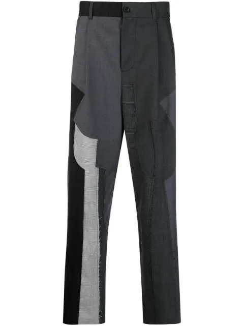 Feng Chen Wang pantalones rectos con diseño patchwork