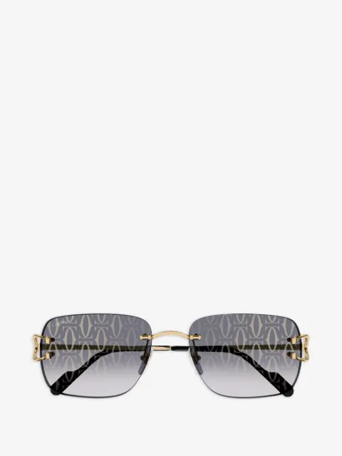 Cartier Eyewear Óculos de sol com padronagem nas lentes