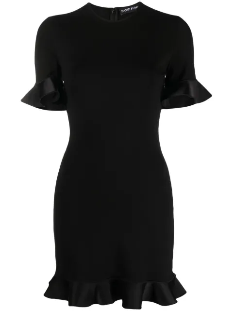 David Koma open-back ruffled minidress
