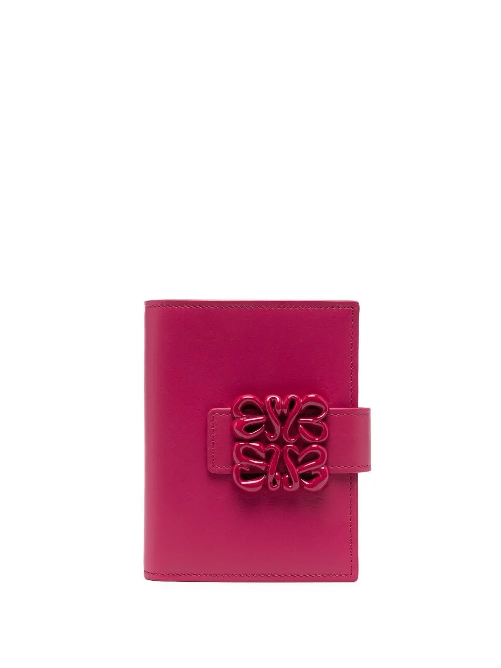 

LOEWE logo-plaque grained wallet - Pink