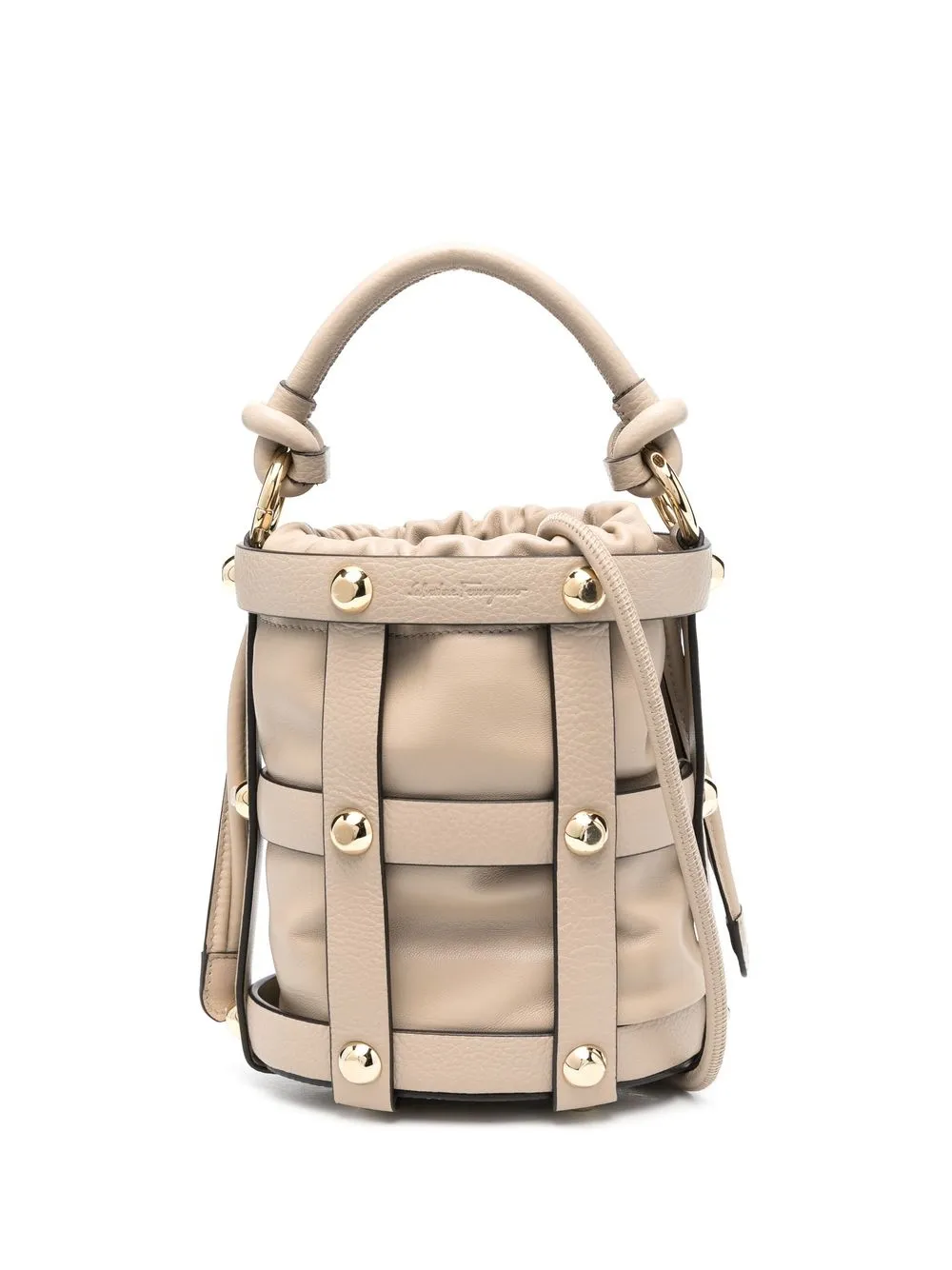 

Ferragamo calf-leather satchel bag - Neutrals