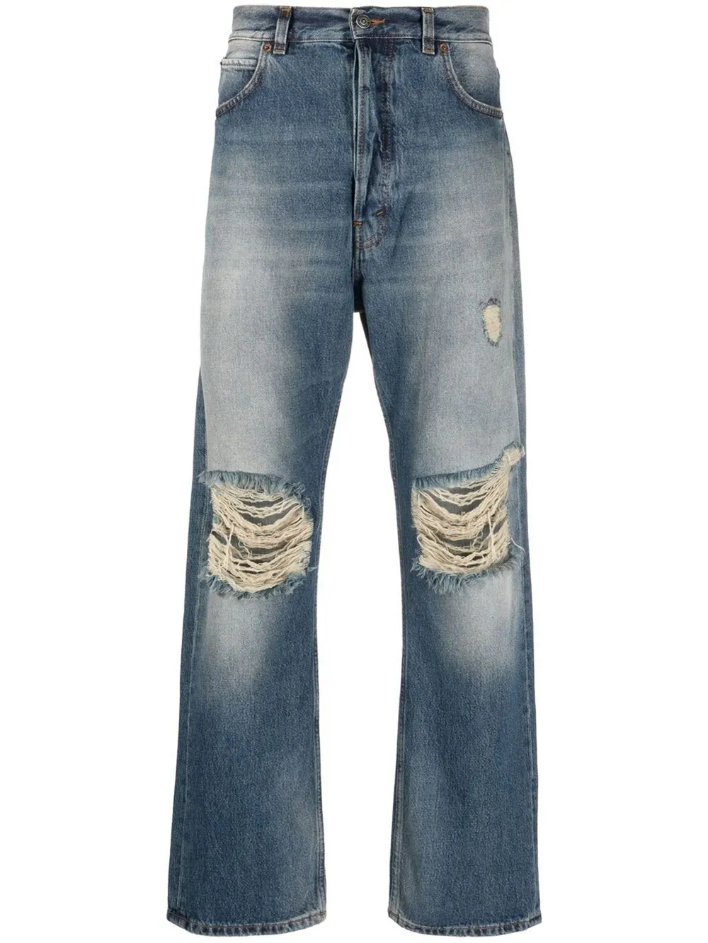 HAIKURE DISTRESSED STRAIGHT LEG JEANS