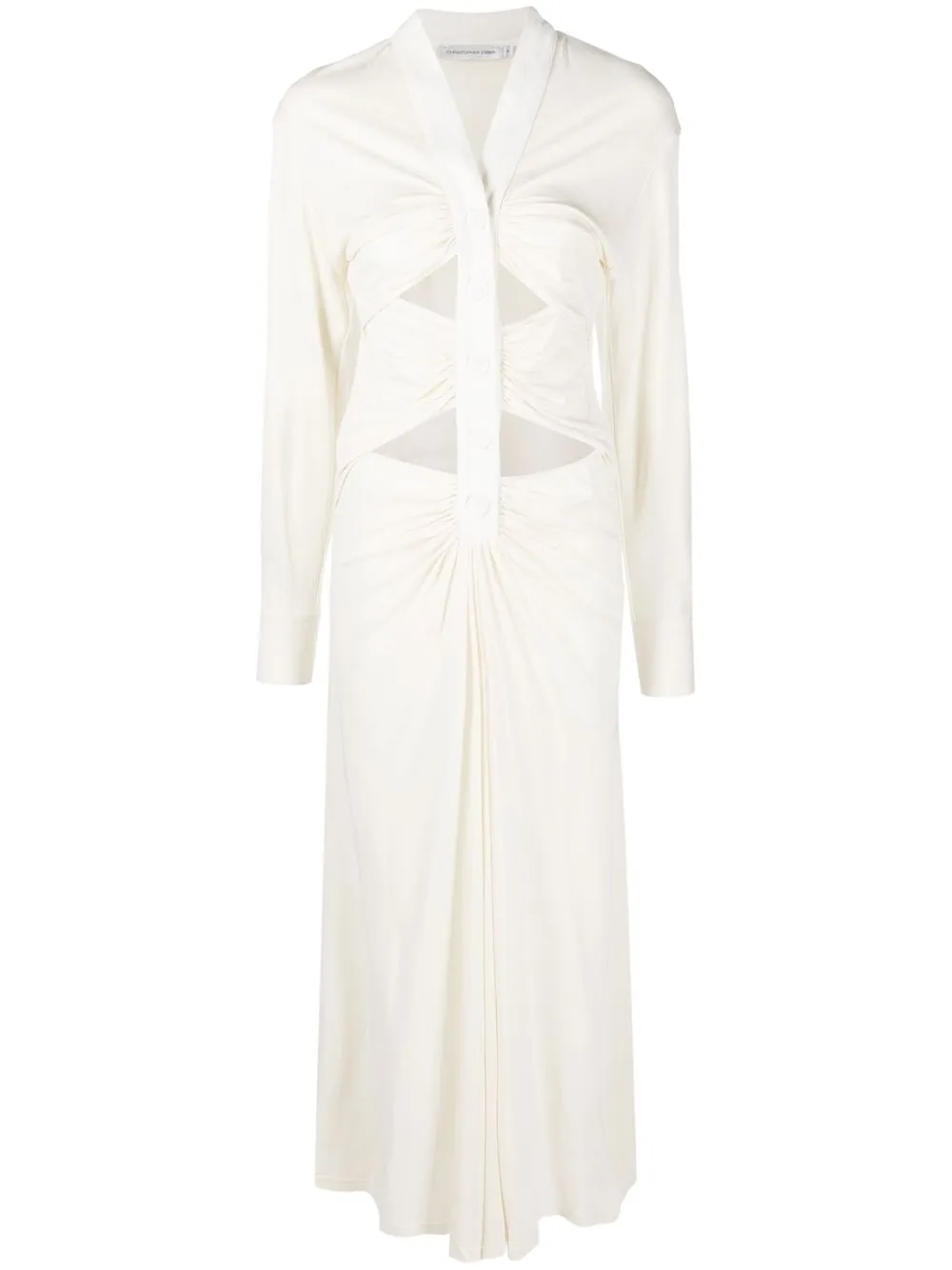 

Christopher Esber cut-out long-sleeved dress - Neutrals