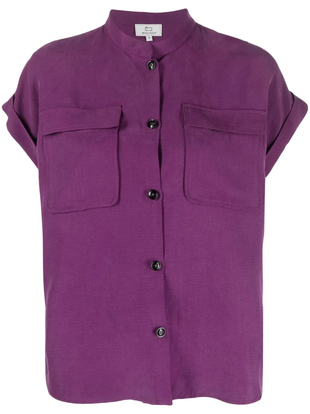 

Woolrich camisa con media manga y botones - Morado