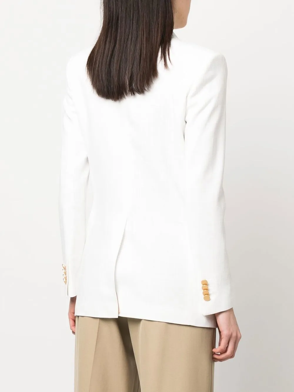 Tagliatore Grey M\u00e9lange Double-breasted Jacket In Wool In White